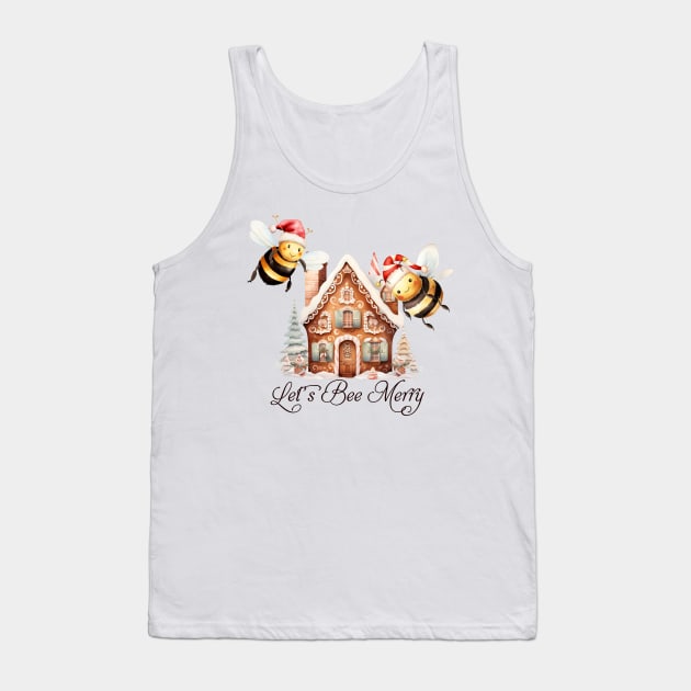 Funny Christmas Bee Quote Tank Top by Chromatic Fusion Studio